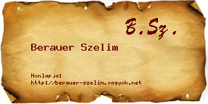 Berauer Szelim névjegykártya